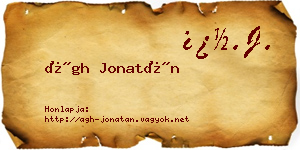 Ágh Jonatán névjegykártya